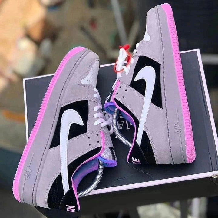 Gray Black Purple Custom Nike Air Force 1