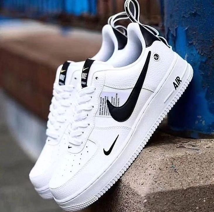 Black Swoosh Font Custom Air Force 1