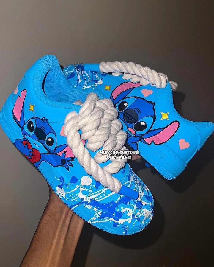 Cartoon Animal Blue Custom Air Force 1
