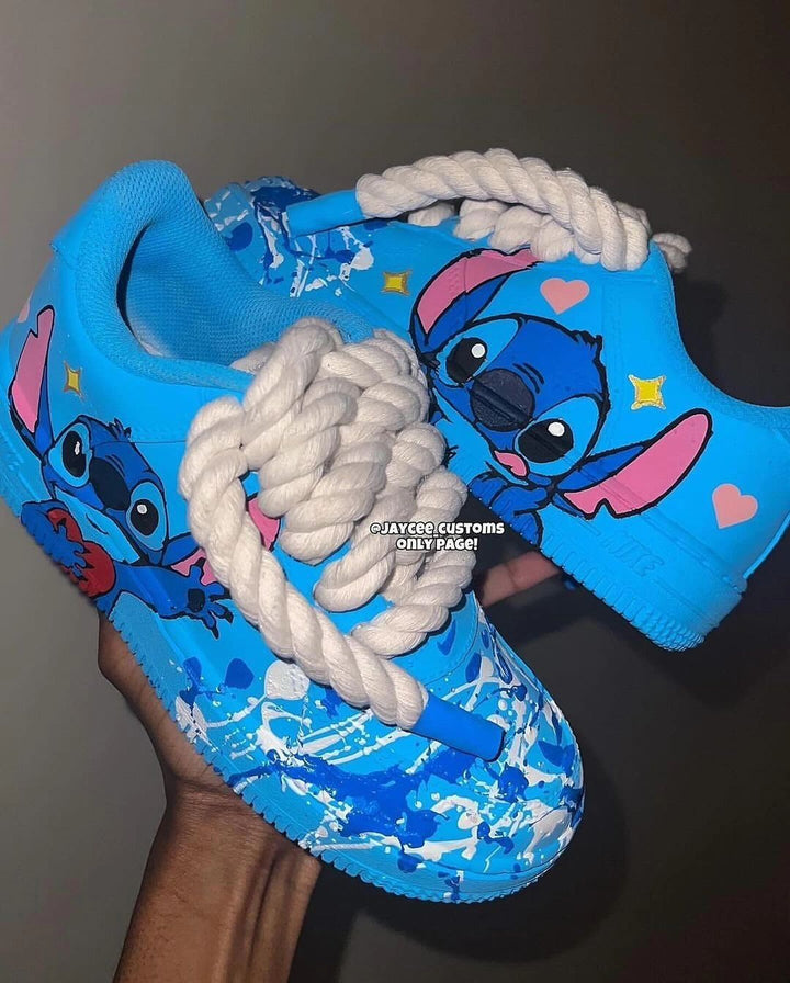 Cartoon Animal Blue Custom Air Force 1