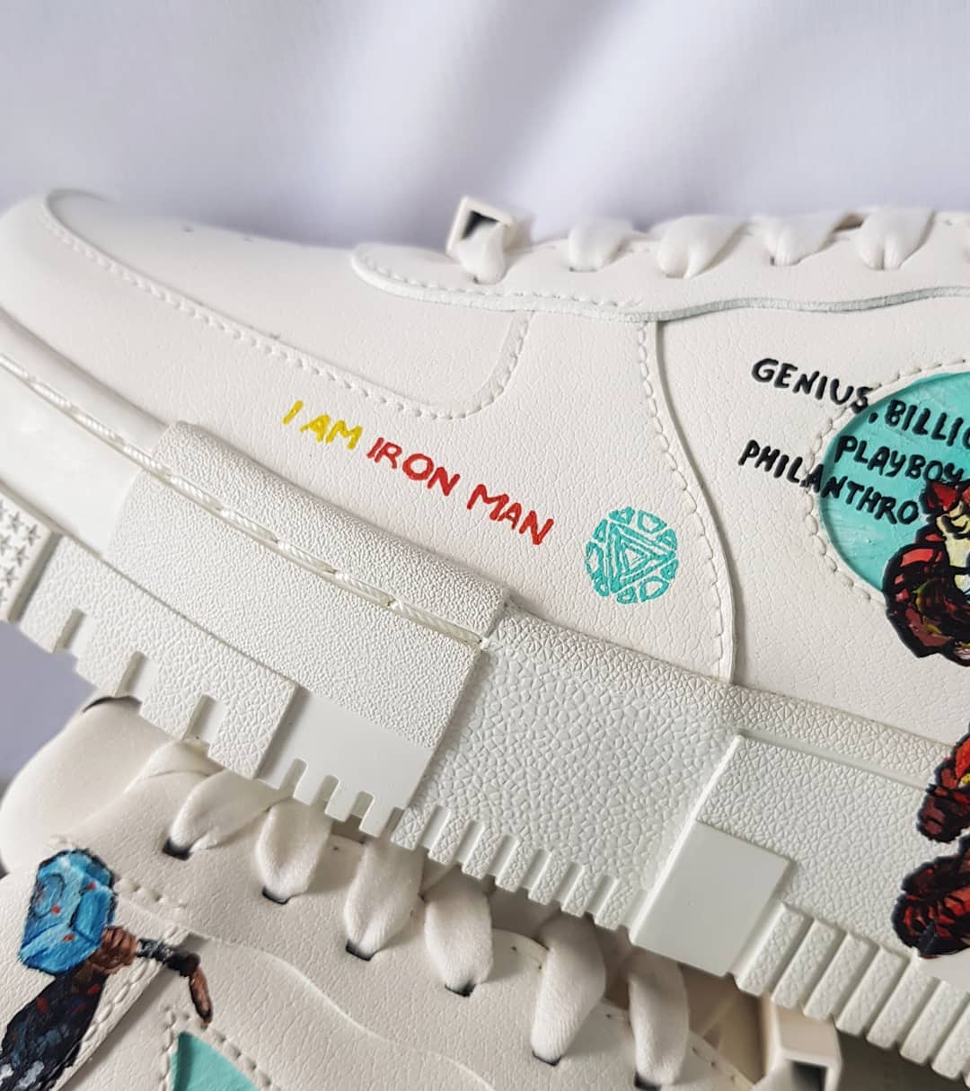 Super Hero Red Blue Brown Custom Air Force 1