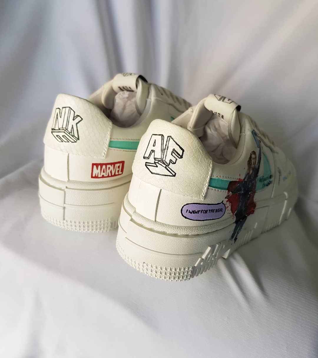 Super Hero Red Blue Brown Custom Air Force 1