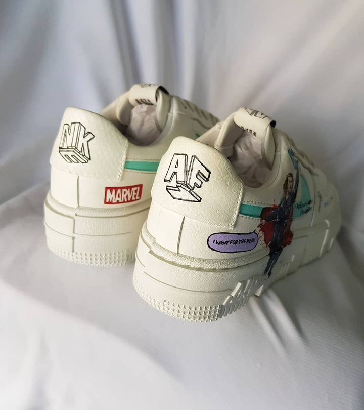 Super Hero Red Blue Brown Custom Air Force 1