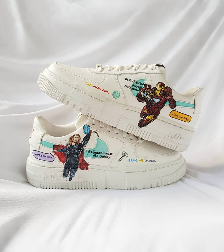 Super Hero Red Blue Brown Custom Air Force 1