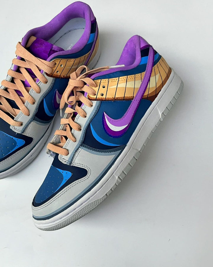 Purple Light Blue Yellow Black Custom Air Force 1