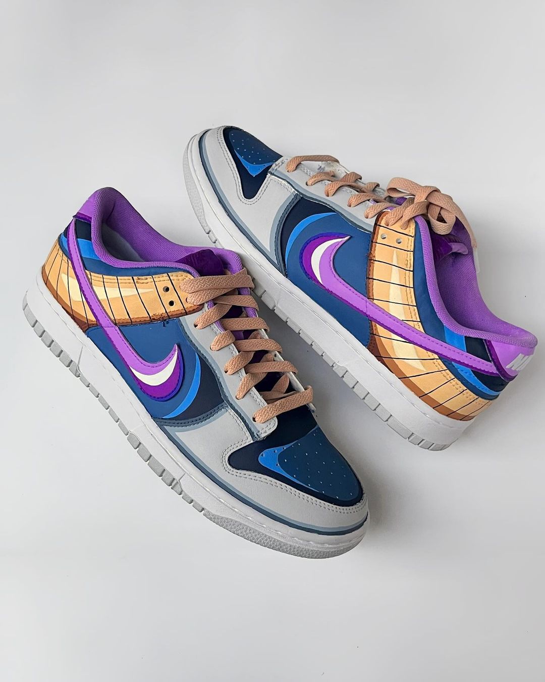 Purple Light Blue Yellow Black Custom Air Force 1