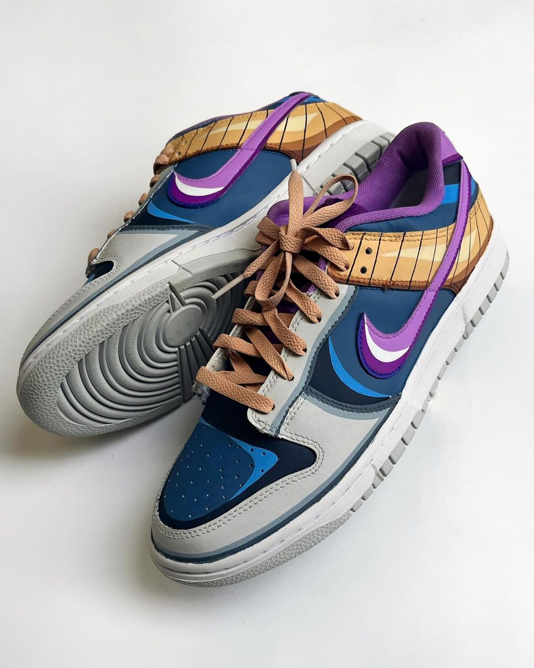 Purple Light Blue Yellow Black Custom Air Force 1