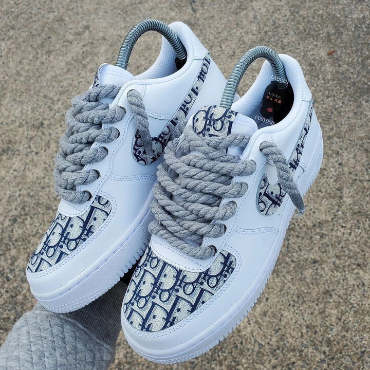 Extra Lace Dioor Logo Custom Air Force 1