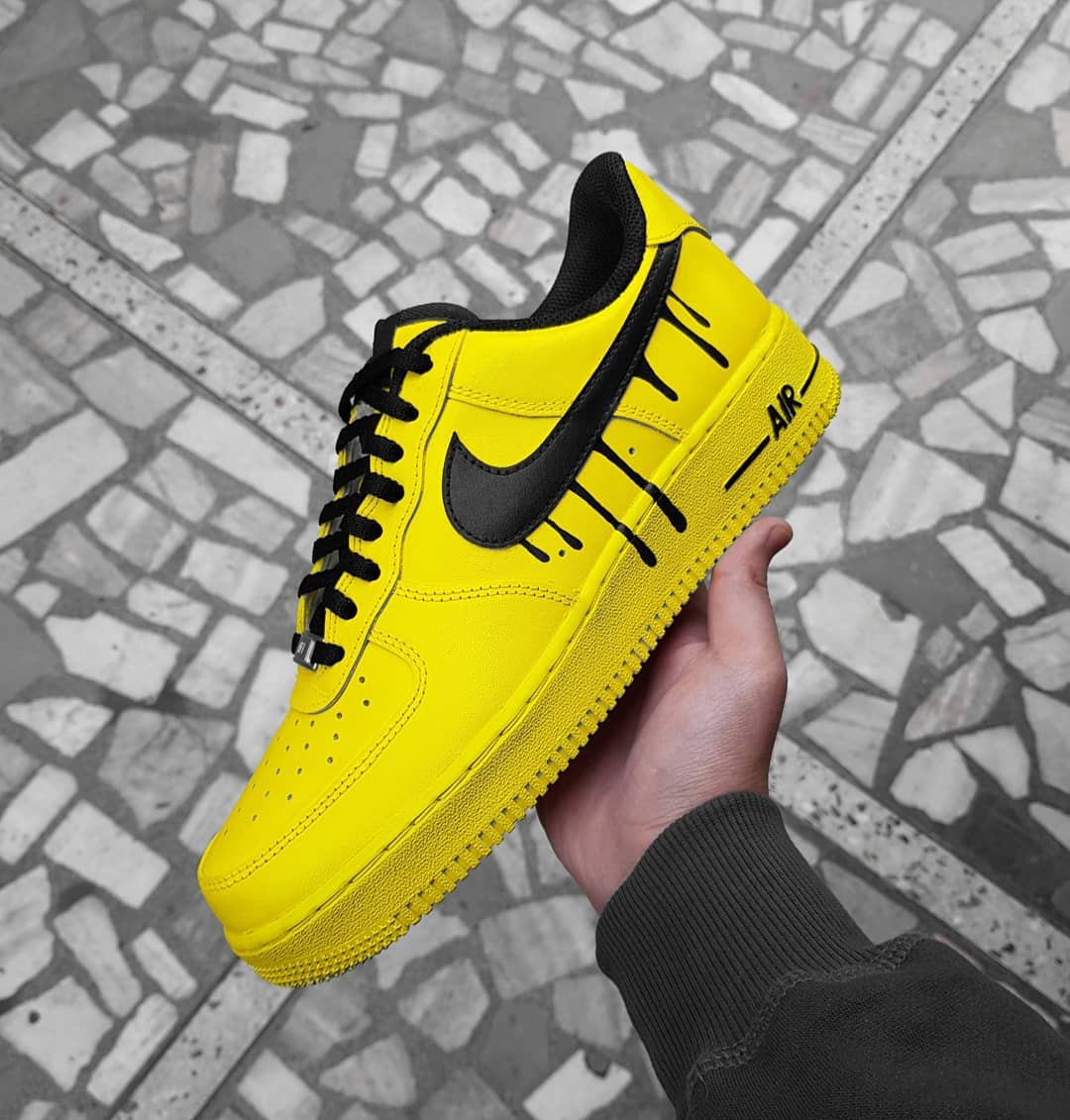 Black Yellow Custom Air Force 1