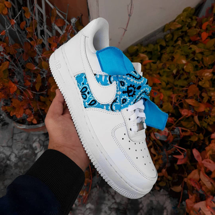 Extra Lace Blue Custom Air Force 1