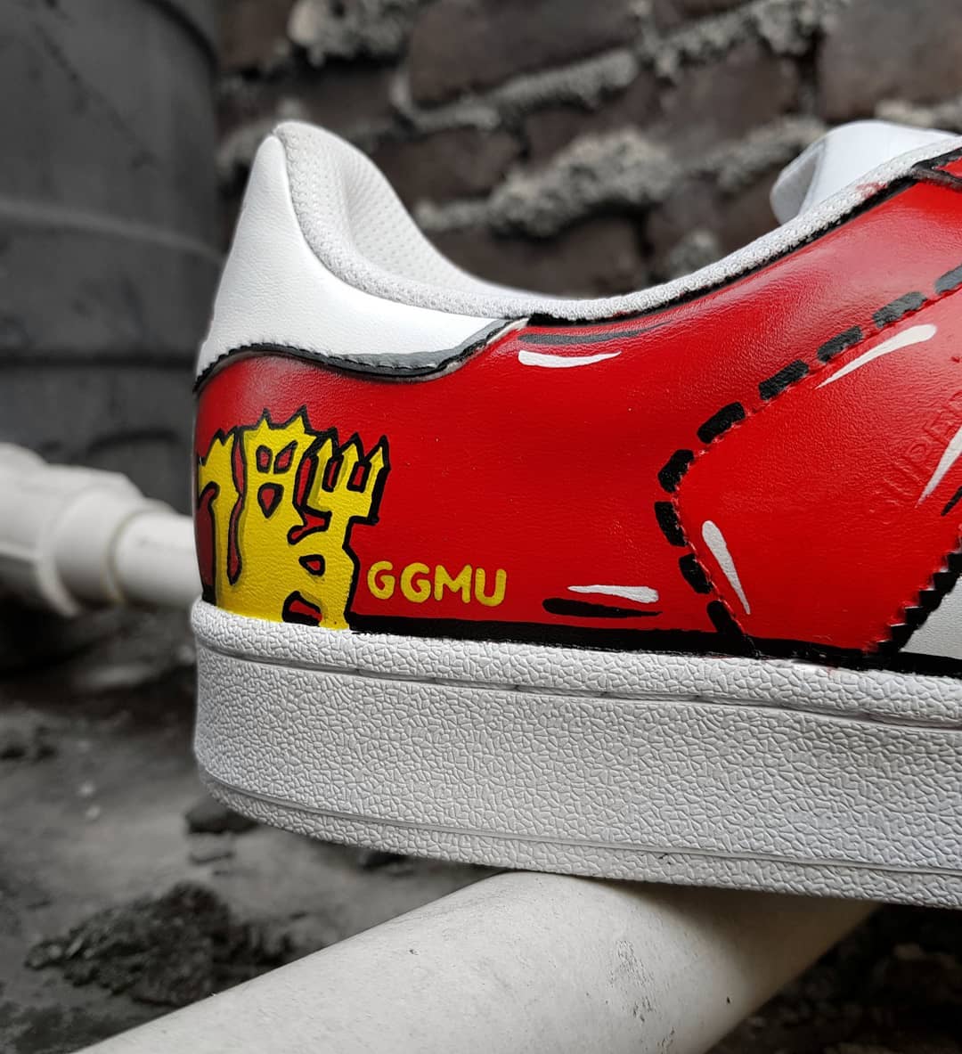 Cartoon Red White Custom Adidas