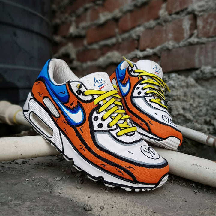 Orange Blue  Yellow Custom Air Jordan 4