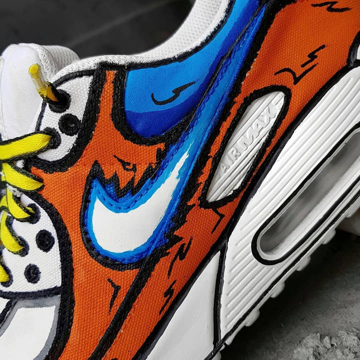 Orange Blue  Yellow Custom Air Jordan 4