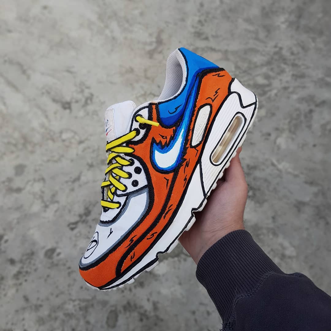 Orange Blue  Yellow Custom Air Jordan 4