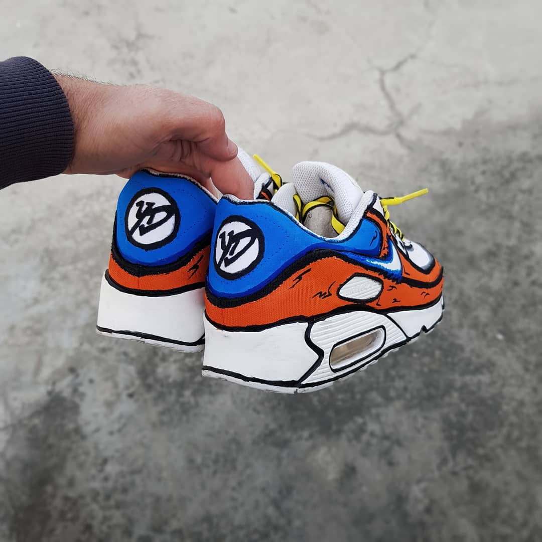 Orange Blue  Yellow Custom Air Jordan 4