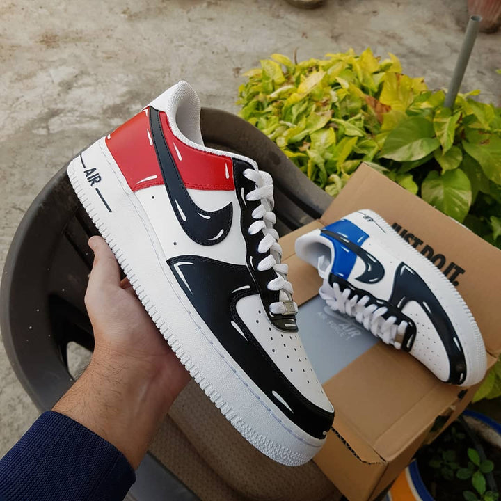 Red Blue Black Custom Air Force 1