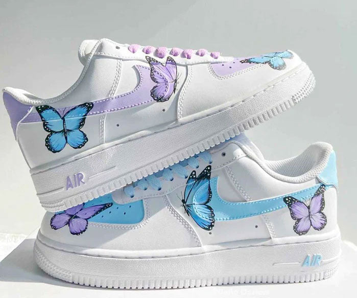 Blue Purple Butterfly Custom Air Force 1
