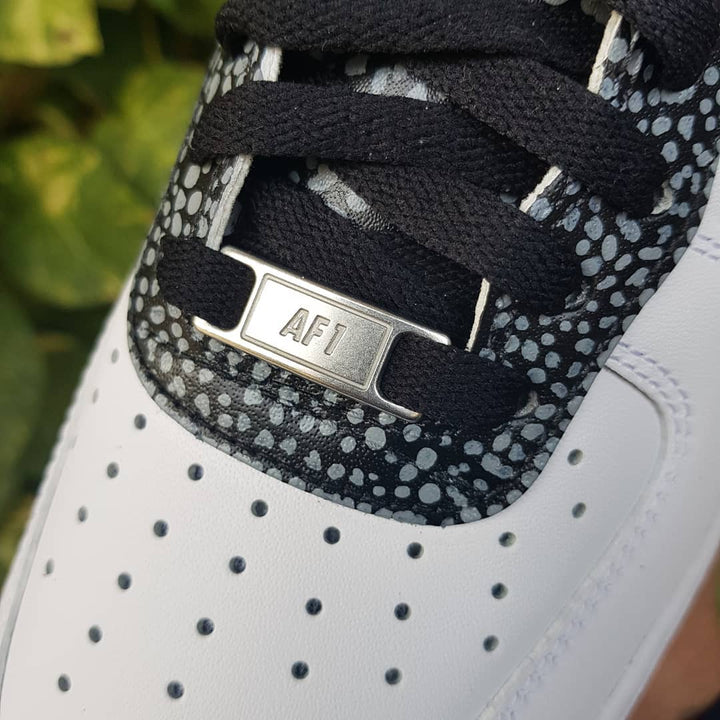 Jagged Black Red Custom Air Force 1