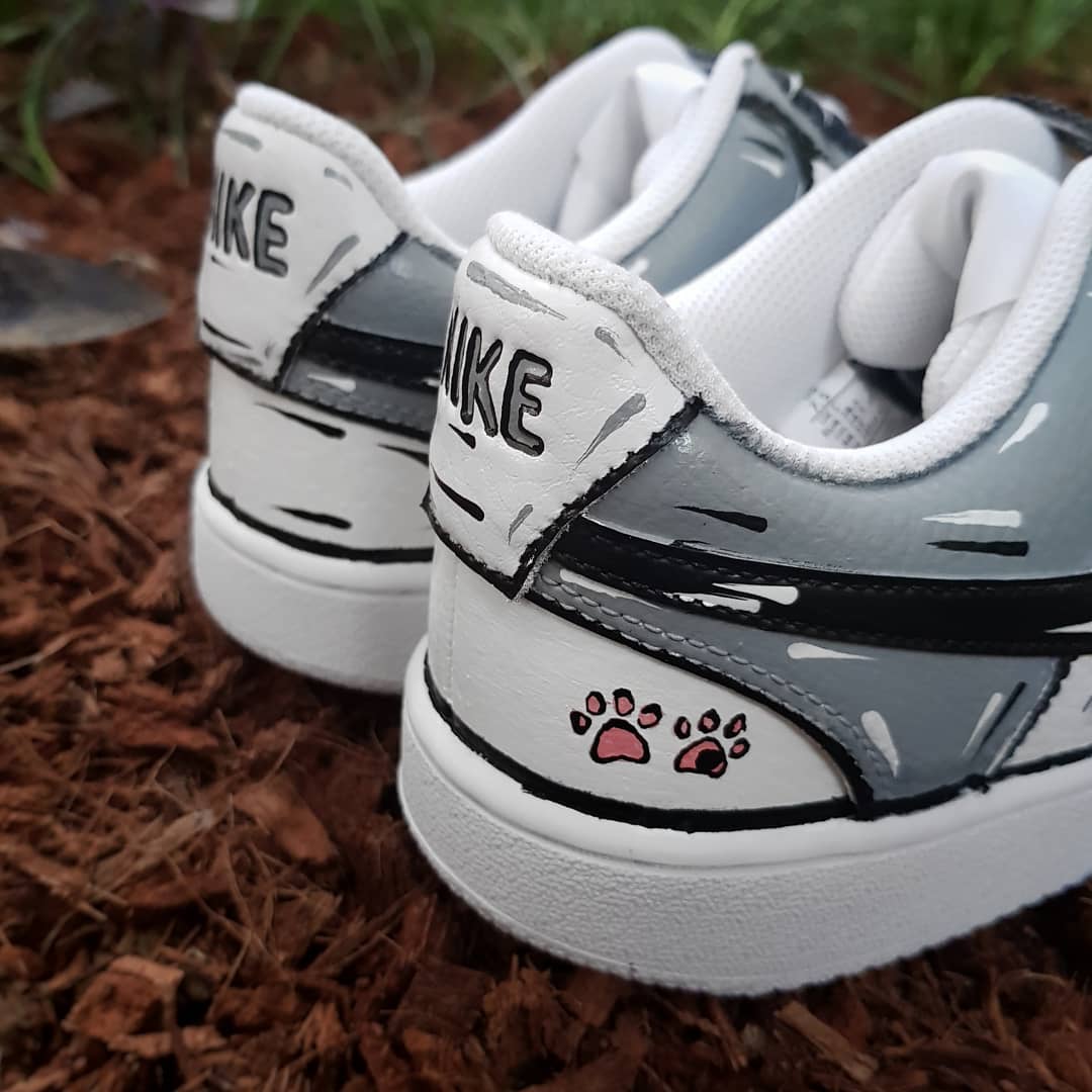 Gray Black White Custom Air Force 1