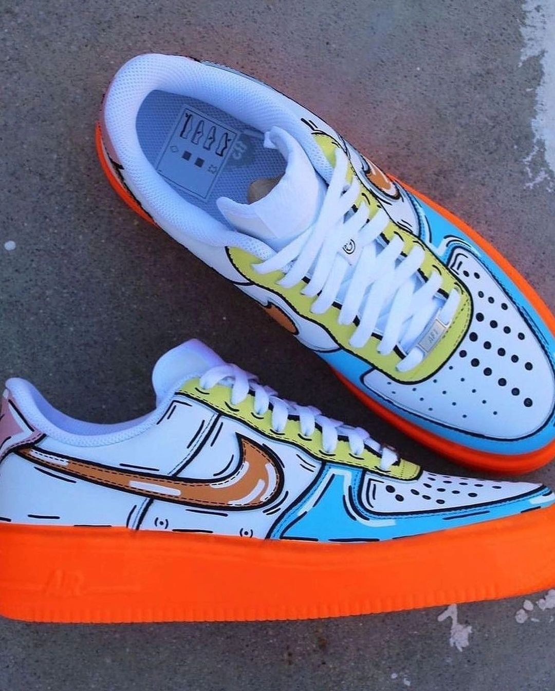 Orange Blue Yellow Custom Air Force 1
