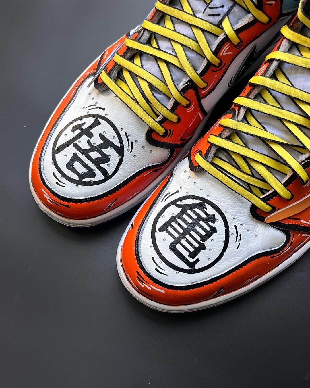 Orange Yellow White Light Blue Custom Air Jordan 1