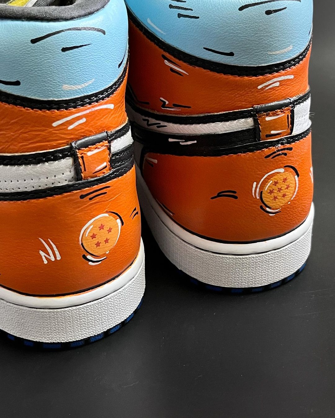 Orange Yellow White Light Blue Custom Air Jordan 1