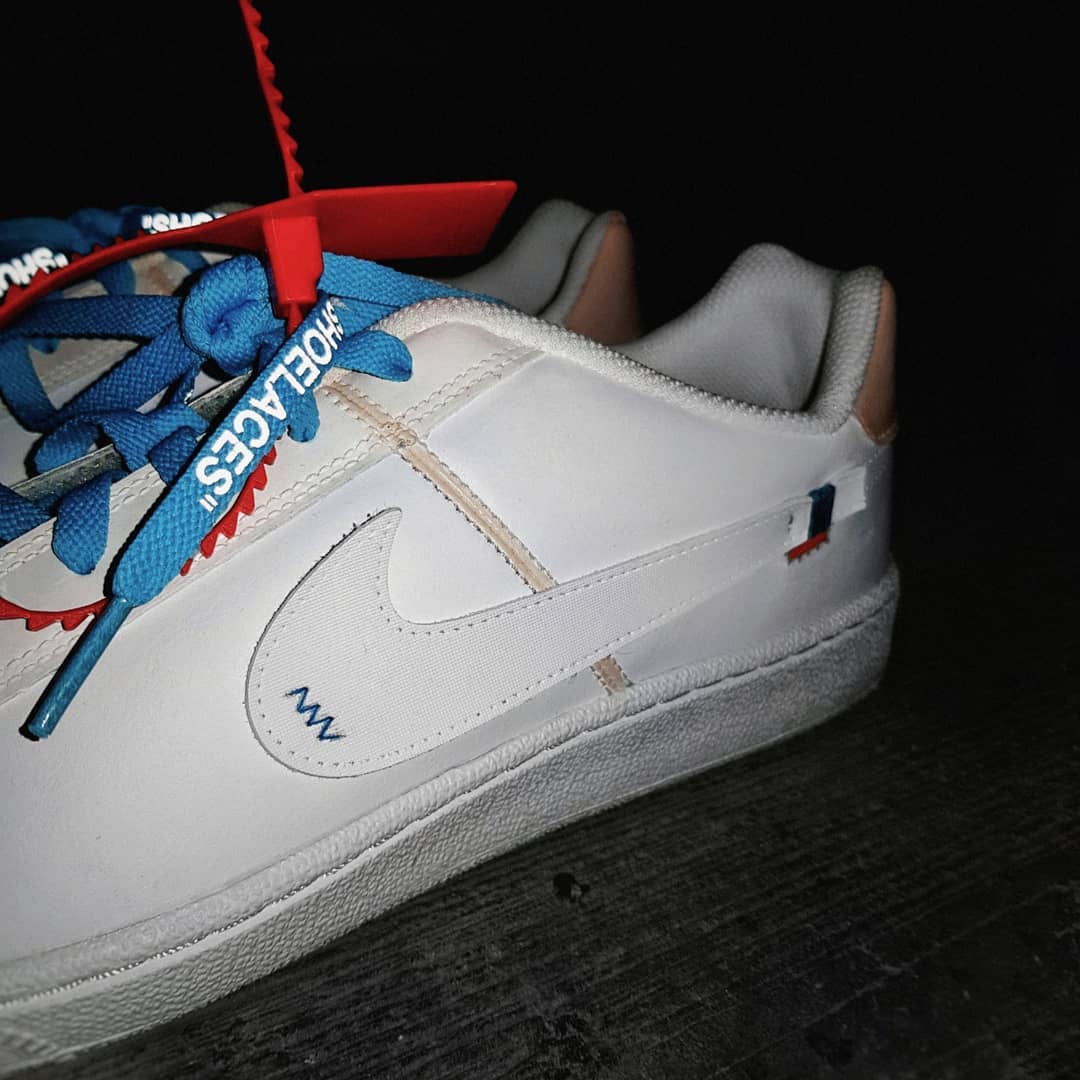 Black Font White  Custom Nike Court Royale