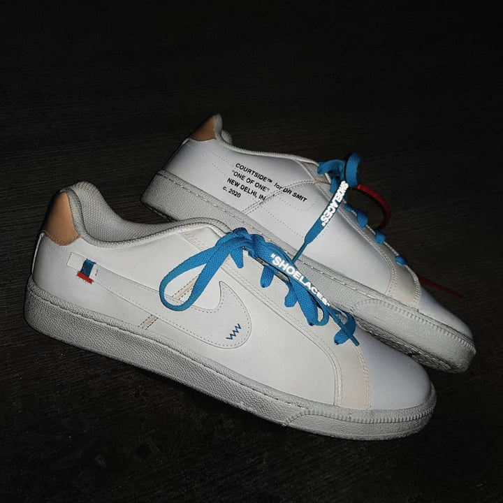 Black Font White  Custom Nike Court Royale