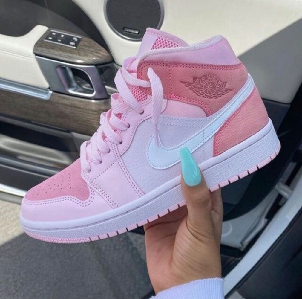Pink White Custom Air Jordan 1