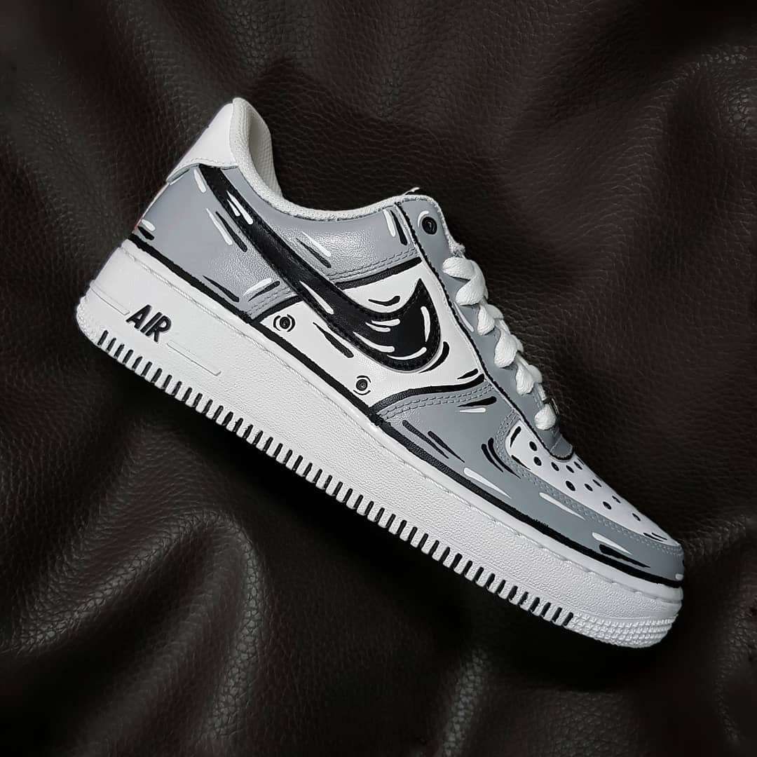 Gray Black Custom Air Force 1