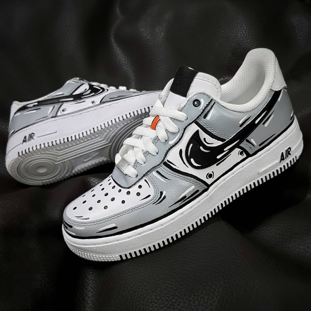 Gray Black Custom Air Force 1