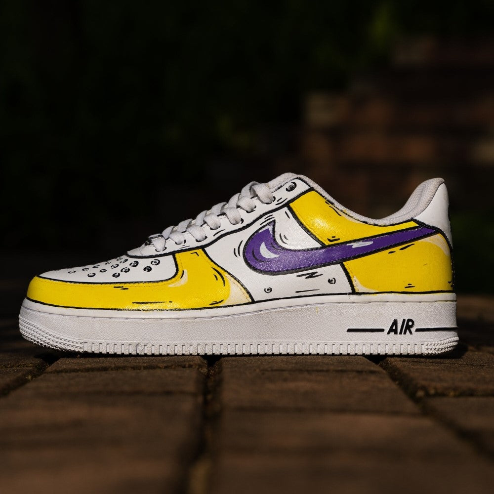 Purple Yellow Cartoon Custom Air Force 1
