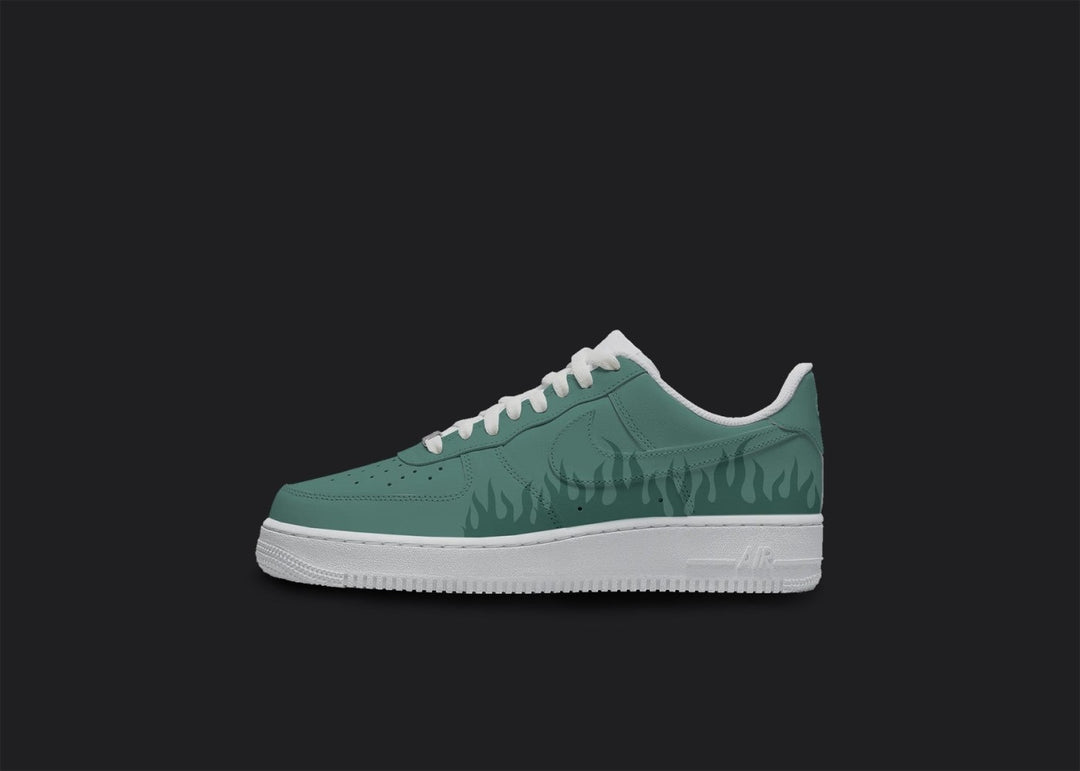 Dark Green Flame Custom Air Force 1