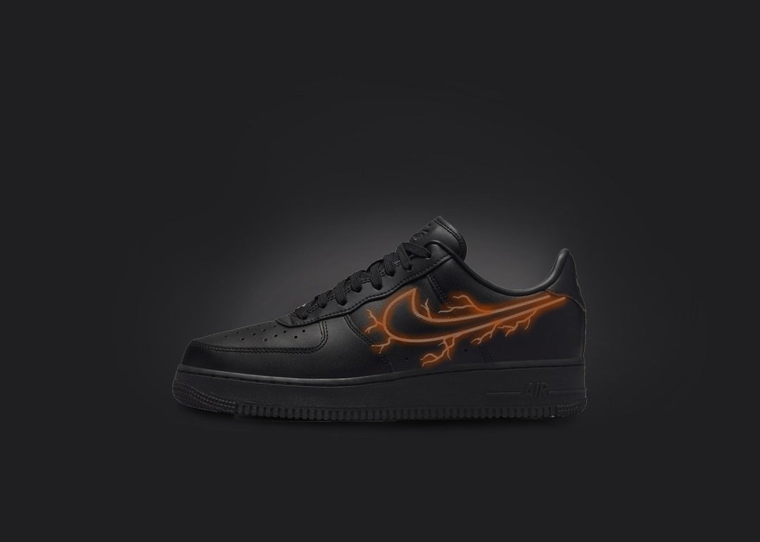 Black Orange Flash Custom Air Force 1