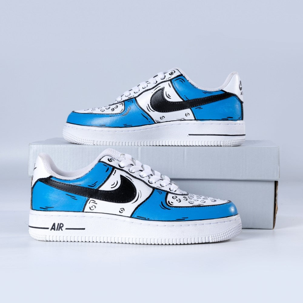 Blue Cartoon Custom Air Force 1
