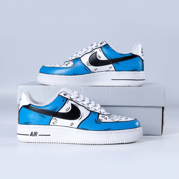 Blue Cartoon Custom Air Force 1