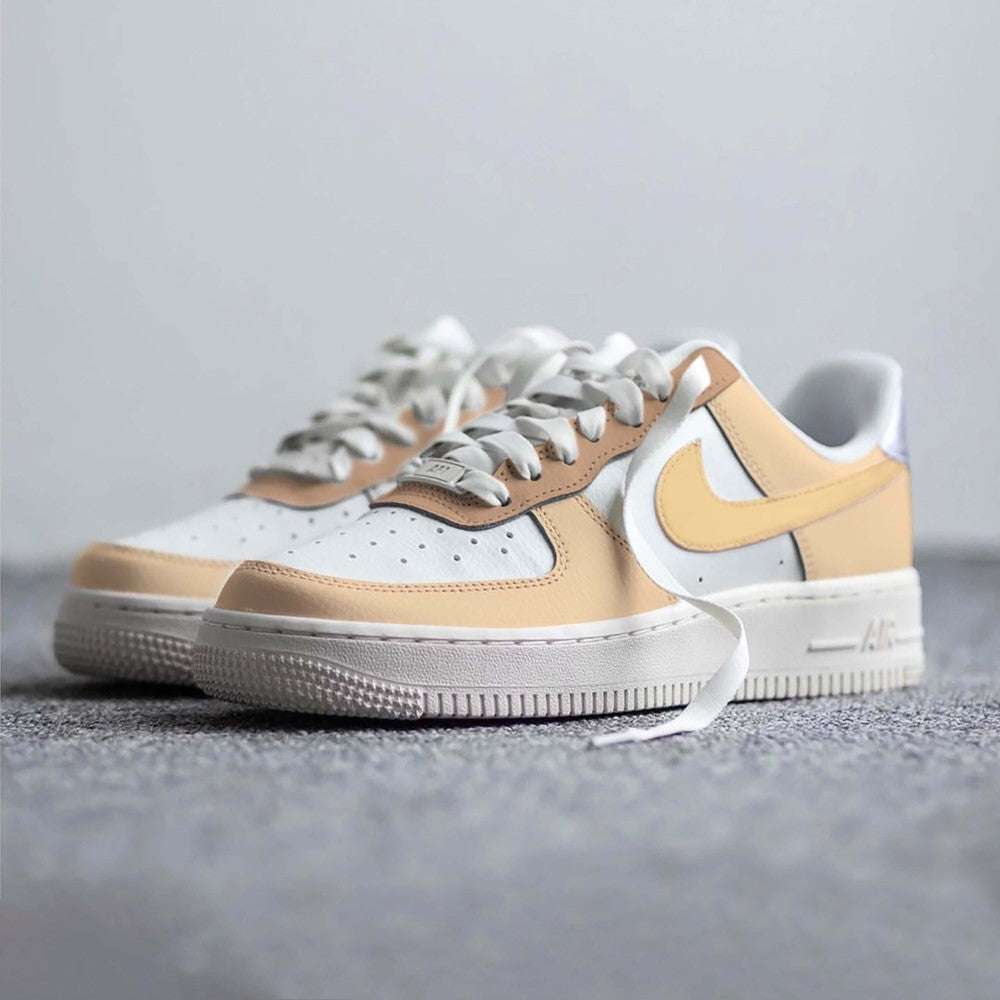 Beige Yellow Custom Air Force 1