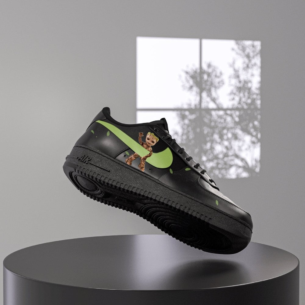 Black Green Groot Custom Air Force 1