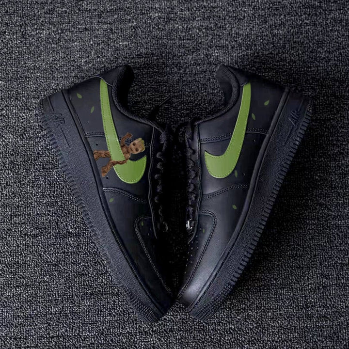 Black Green Groot Custom Air Force 1
