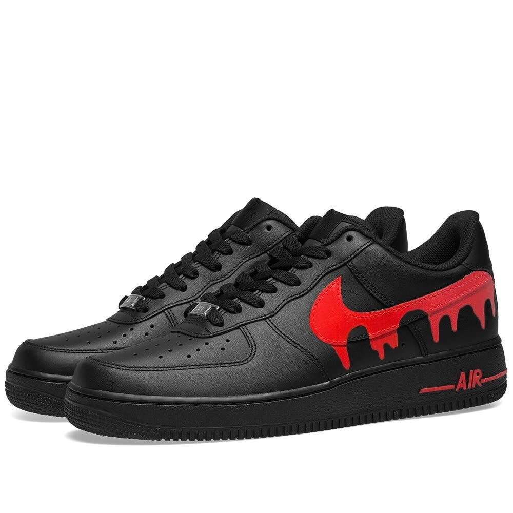 Black Red Drip Custom Air Force 1