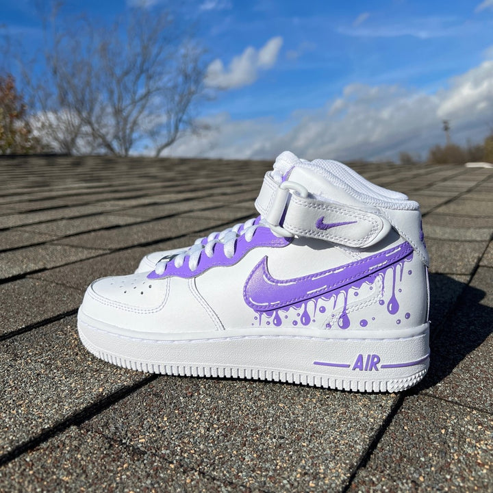 Purple Drip Custom Air Force 1 Mid