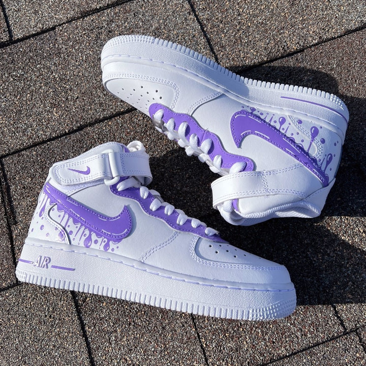 Purple Drip Custom Air Force 1 Mid