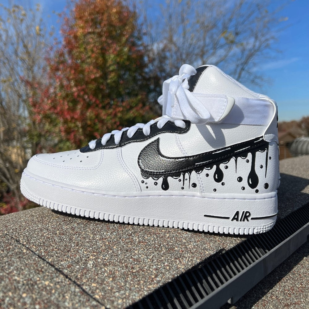 Black Drip Custom Air Force 1 Mid