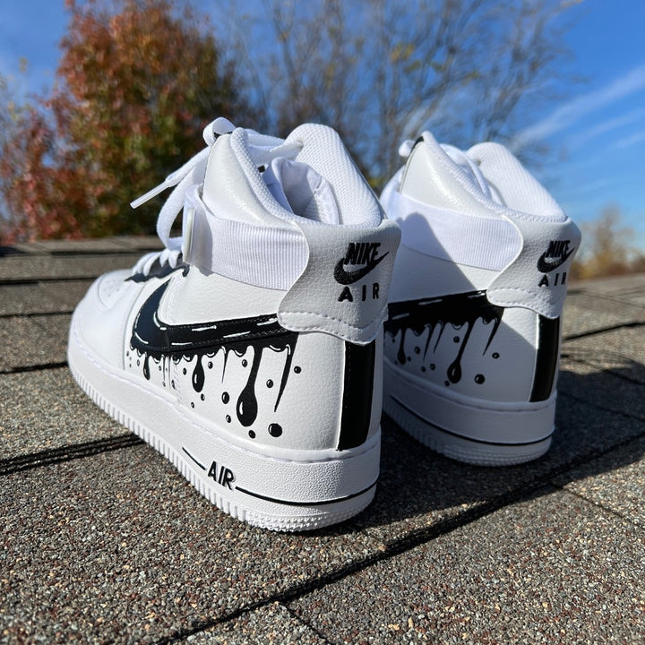 Black Drip Custom Air Force 1 Mid