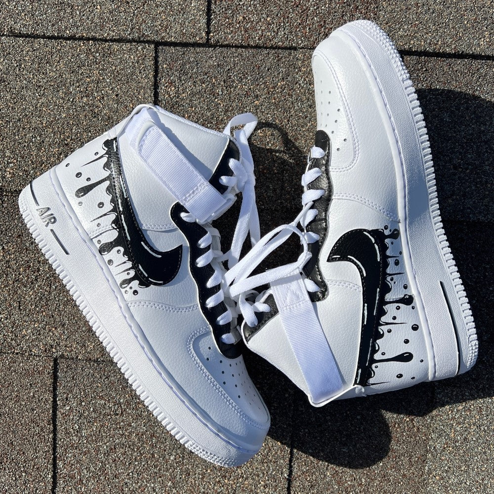 Black Drip Custom Air Force 1 Mid
