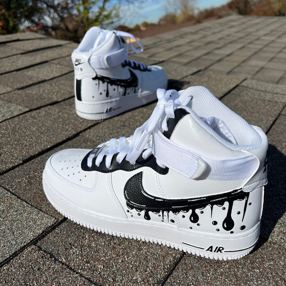 Black Drip Custom Air Force 1 Mid