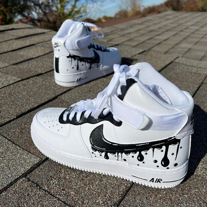 Black Drip Custom Air Force 1 Mid