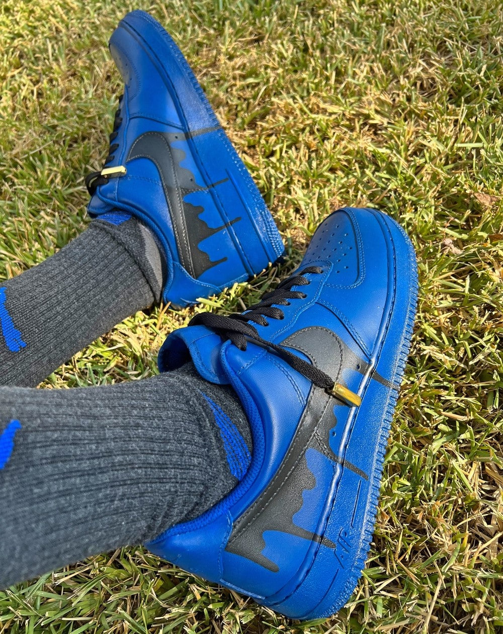 Blue Black Custom Air Force 1