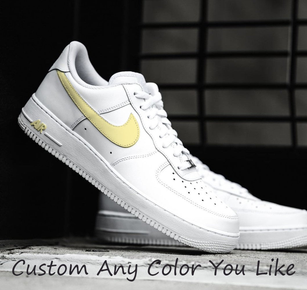 Yellow Swoosh Custom Air Force 1