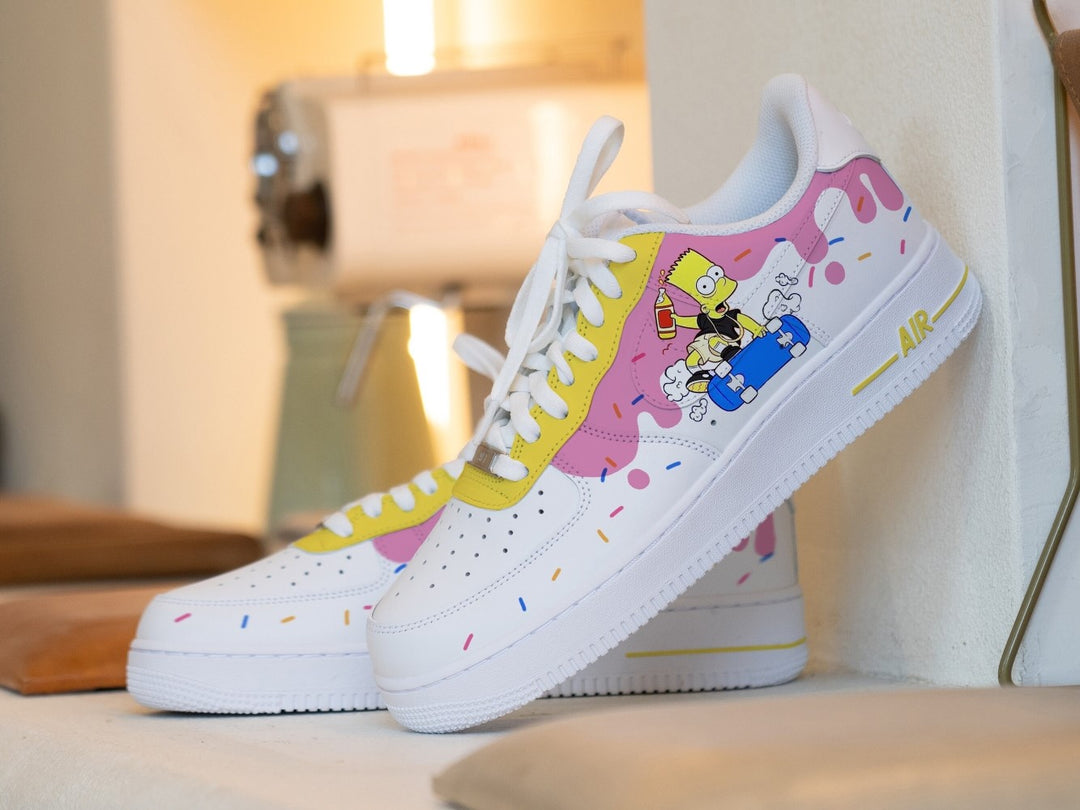 Simpson Pink Yellow Custom Air Force 1
